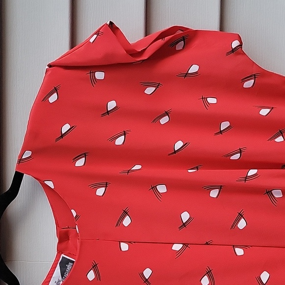 VINTAGE SUNSHINE STARSHINE WOMENS RED DRESS SIZE 16 - Picture 5 of 10